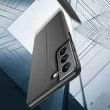 Eco Leather View Case elegant kuffert med flip-cover og standfunktion til Samsung Galaxy S22 + (S22 Plus) blå
