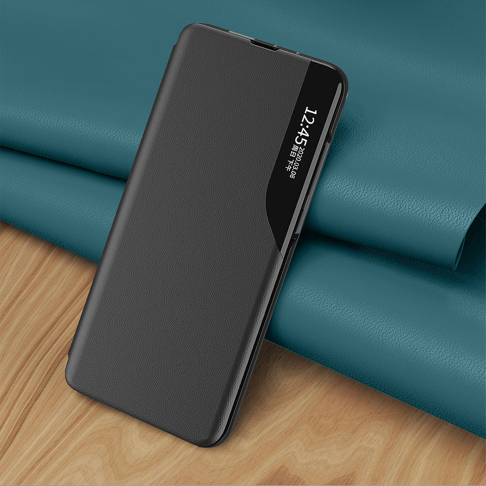 Eco Leather View Case elegant kuffert med flip-cover og standfunktion til Samsung Galaxy S22 + (S22 Plus) blå