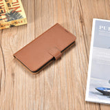 iCarer Haitang Læder Wallet Case Læder Case til Samsung Galaxy S22 + (S22 Plus) Wallet Housing Cover Brown (AKSM05BN)
