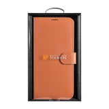 iCarer Haitang Læder Wallet Case Læder Case til Samsung Galaxy S22 + (S22 Plus) Wallet Housing Cover Brown (AKSM05BN)