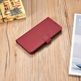 iCarer Haitang Læder Wallet Case Læder Case til Samsung Galaxy S22 + (S22 Plus) Wallet Housing Cover Red (AKSM05RD)