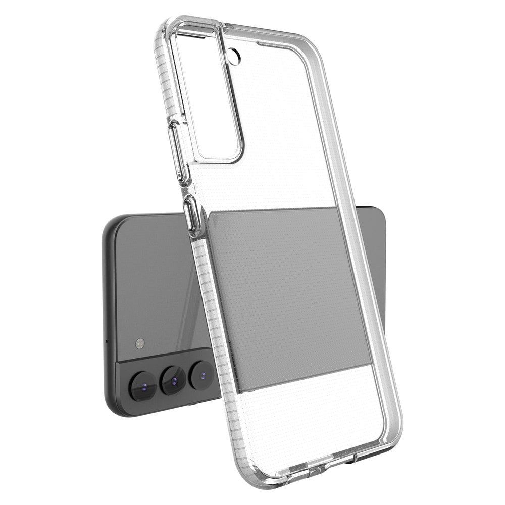 Spring Case cover gel case med farvet ramme til Samsung Galaxy S22+ (S22 Plus) sort