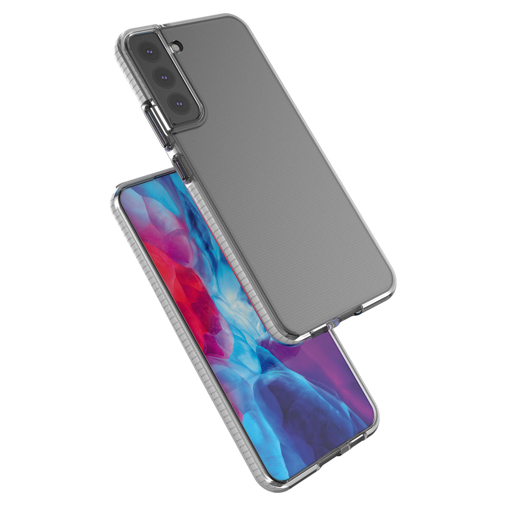 Spring Case cover gel case med farvet ramme til Samsung Galaxy S22+ (S22 Plus) sort