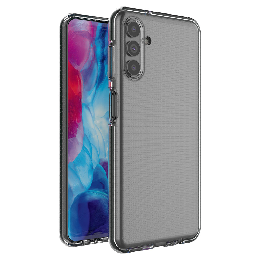 Spring Case cover gel cover med farvet ramme til Samsung Galaxy A13 5G sort