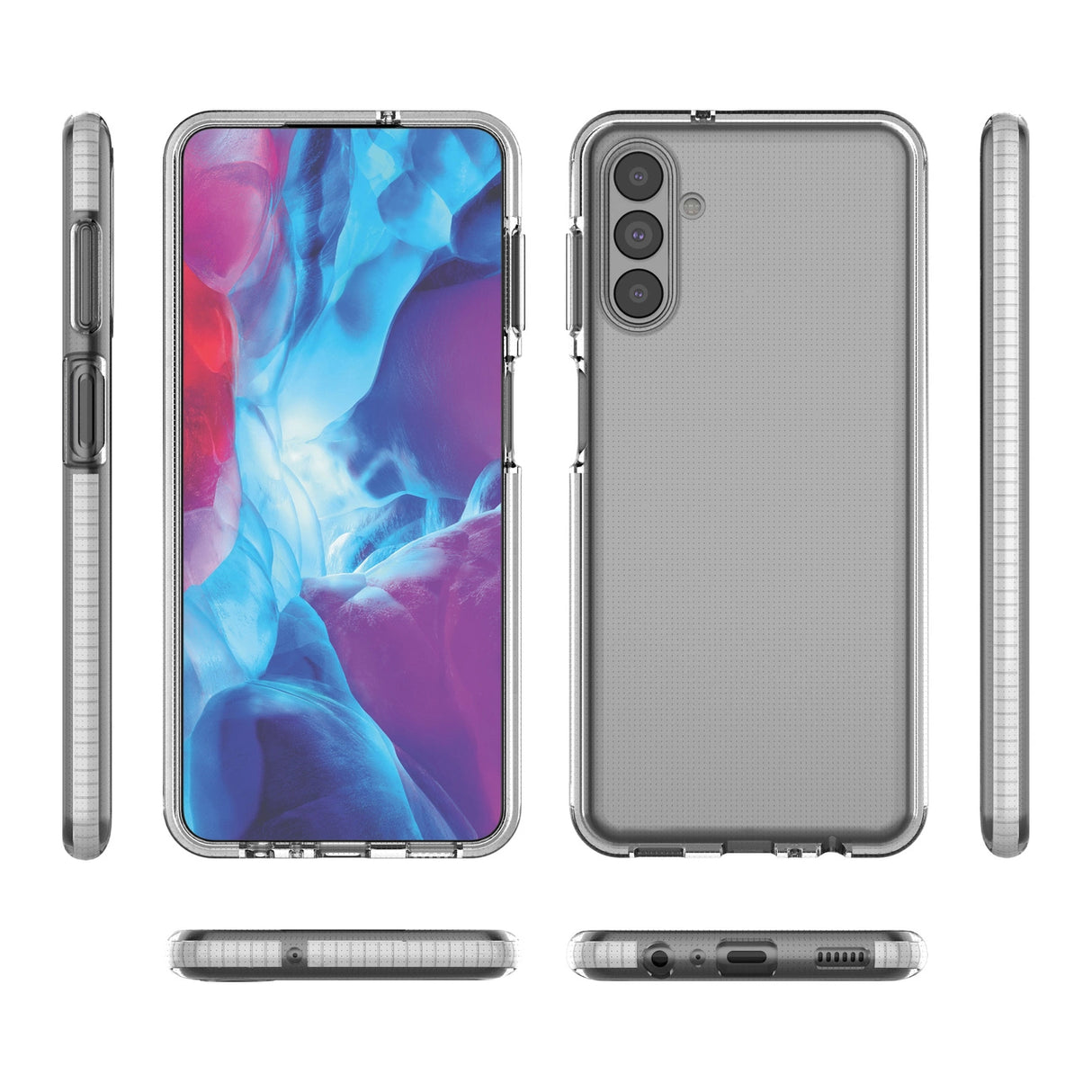 Spring Case Cover Gel Cover med Color Frame til Samsung Galaxy A13 5G lyserød