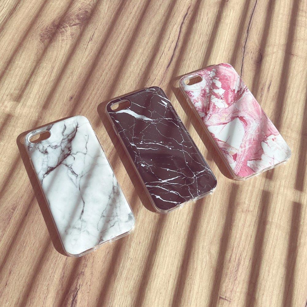 Wozinsky Marble TPU cover gel marmor til Samsung Galaxy A73 sort