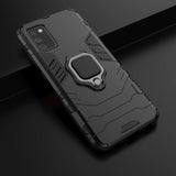 Ring Armor tough hybrid case cover + magnetic holder for Samsung Galaxy A03s (166.5) black