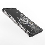 Honeycomb case pansret cover med en gel ramme til Samsung Galaxy S22 Ultra blå