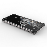 Honeycomb case pansret cover med en gel ramme til Samsung Galaxy S22 Ultra blå