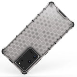 Honeycomb case pansret cover med en gel ramme til Samsung Galaxy S22 Ultra blå
