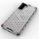 Honeycomb case pansret cover med en gel ramme til Samsung Galaxy S22 + (S22 Plus) gennemsigtig