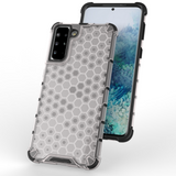 Honeycomb case pansret cover med en gel ramme til Samsung Galaxy S22 + (S22 Plus) gennemsigtig