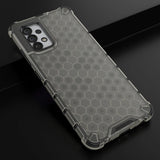Honeycomb case pansret cover med en gel ramme til Samsung Galaxy A03s (166.5) sort