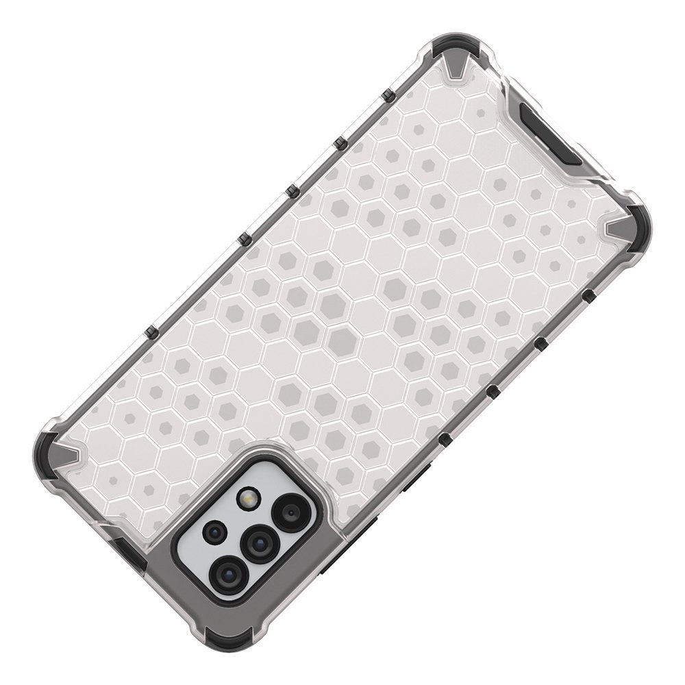 Honeycomb case pansret cover med en gel ramme til Samsung Galaxy A03s (166.5) sort