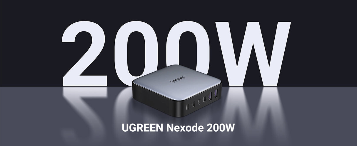 Ugreen Nexode Universel Sort, Grå Vekselstrøm Hurtig opladning Indendørs