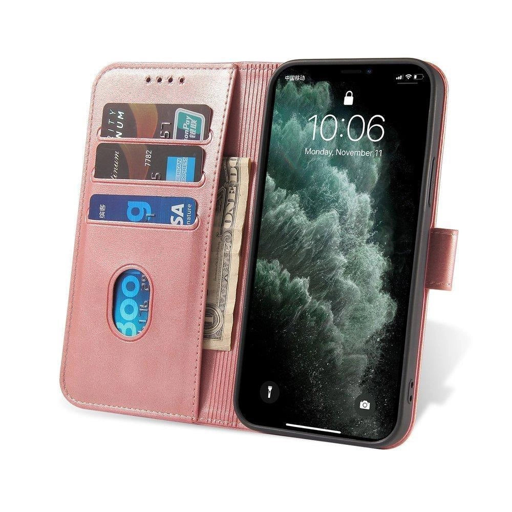 Magnet Case elegant cover med flap og standfunktion til Samsung Galaxy A03s (166.5) pink