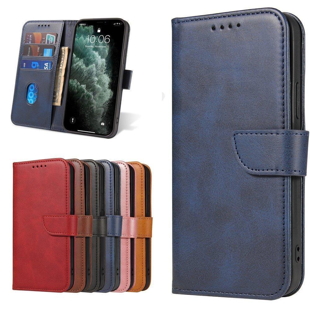Magnet Case elegant cover med flap og stativ funktion til Samsung Galaxy A73 blå