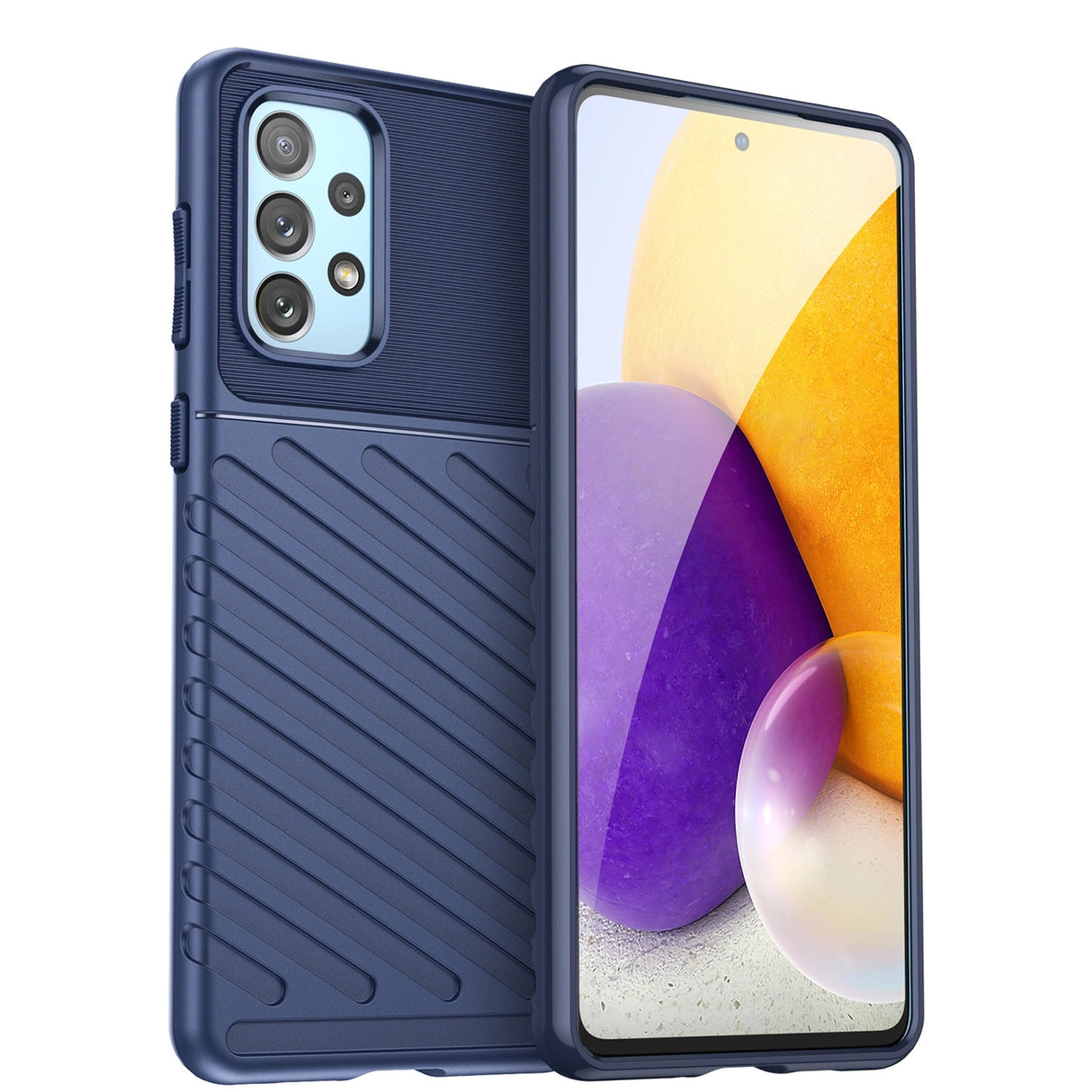 Thunder Case fleksible pansrede cover til Samsung Galaxy A73 blå