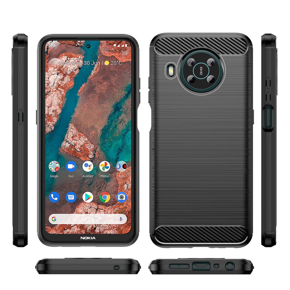 Carbon Case Fleksibel omslag til Nokia X100 sort