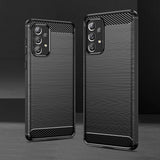 Carbon Case Fleksibel TPU-omslag til Samsung Galaxy A73 sort