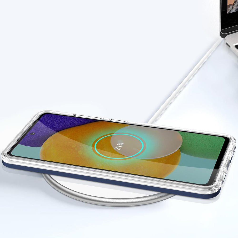 Klar 3in1 Case til Samsung Galaxy A13 5G Frame Gel Cover Blå