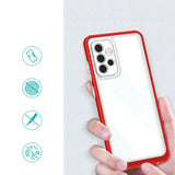 Klar 3in1 Case til Samsung Galaxy A73 Frame Cover Gel Red