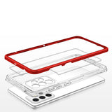 Klar 3in1 Case til Samsung Galaxy A73 Frame Cover Gel Red