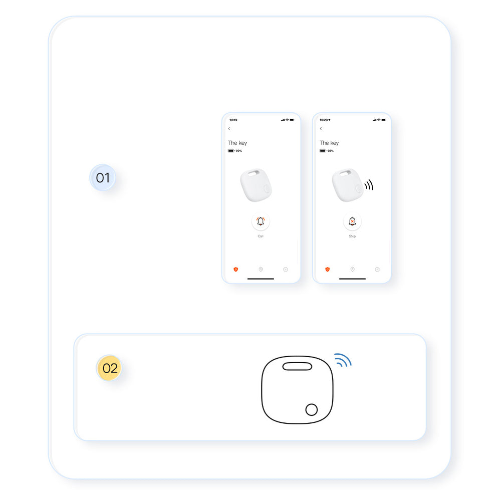 Baseus T2 Pro smart GPS tracker for children's handbag keys white (FMTP000002)