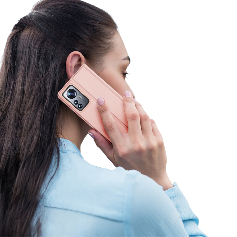 Dux Ducis Skin Pro Holster Cover Flip Cover til Xiaomi 12 Pro pink