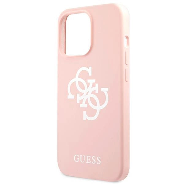 Guess GUHCP13LLS4GWPI iPhone 13 Pro / 13 6.1" pink/pink hard case Silicone 4G Logo