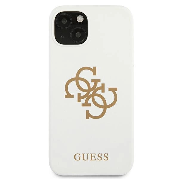 Guess GUHCP13SLS4GGWH iPhone 13 mini 5.4" white/white hard case Silicone 4G Logo