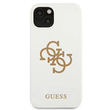 Guess GUHCP13SLS4GGWH iPhone 13 mini 5.4" white/white hard case Silicone 4G Logo