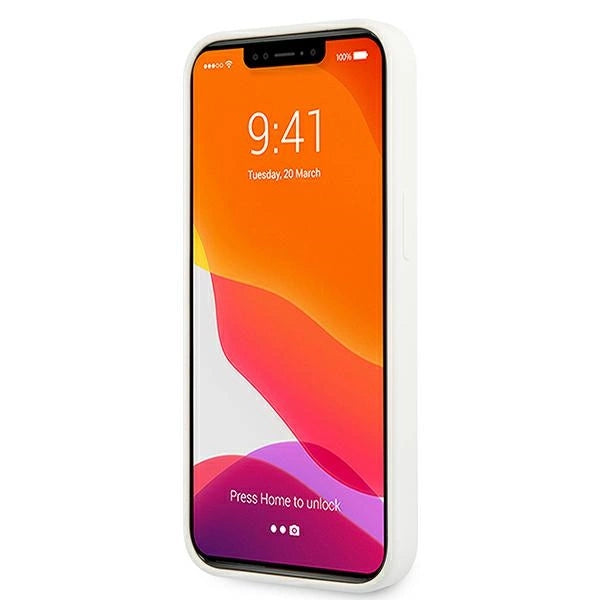 Guess GUHCP13SLS4GGWH iPhone 13 mini 5.4" white/white hard case Silicone 4G Logo