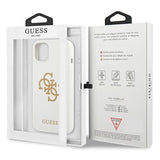 Guess GUHCP13SLS4GGWH iPhone 13 mini 5.4" white/white hard case Silicone 4G Logo