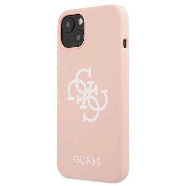Guess GUHCP13SLS4GWPI iPhone 13 mini 5.4" pink/pink hard case Silicone 4G Logo