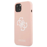 Guess GUHCP13SLS4GWPI iPhone 13 mini 5.4" pink/pink hard case Silicone 4G Logo