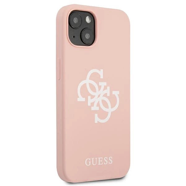 Guess GUHCP13SLS4GWPI iPhone 13 mini 5.4" pink/pink hard case Silicone 4G Logo