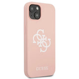 Guess GUHCP13SLS4GWPI iPhone 13 mini 5.4" pink/pink hard case Silicone 4G Logo