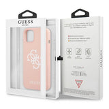 Guess GUHCP13SLS4GWPI iPhone 13 mini 5.4" pink/pink hard case Silicone 4G Logo
