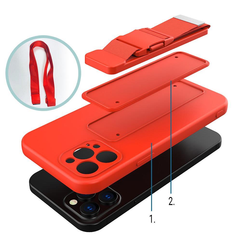 Rope Case Silicone Cover med Lanyard Purse Lanyard Strap til Redmi Note 11 Pro Red