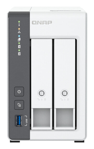 QNAP TS-216G NAS & lagringsserver Tower Cortex-A Cortex-A55 4 GB 0 TB Hvid