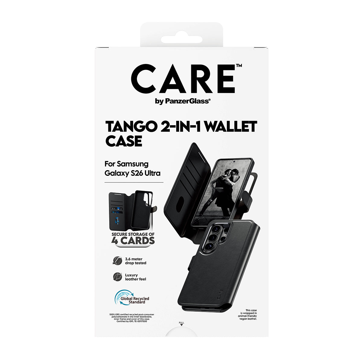 CARE by PanzerGlass Tango 2-in-1 Wallet Case w. Qi Samsung Galaxy S26 Ultra