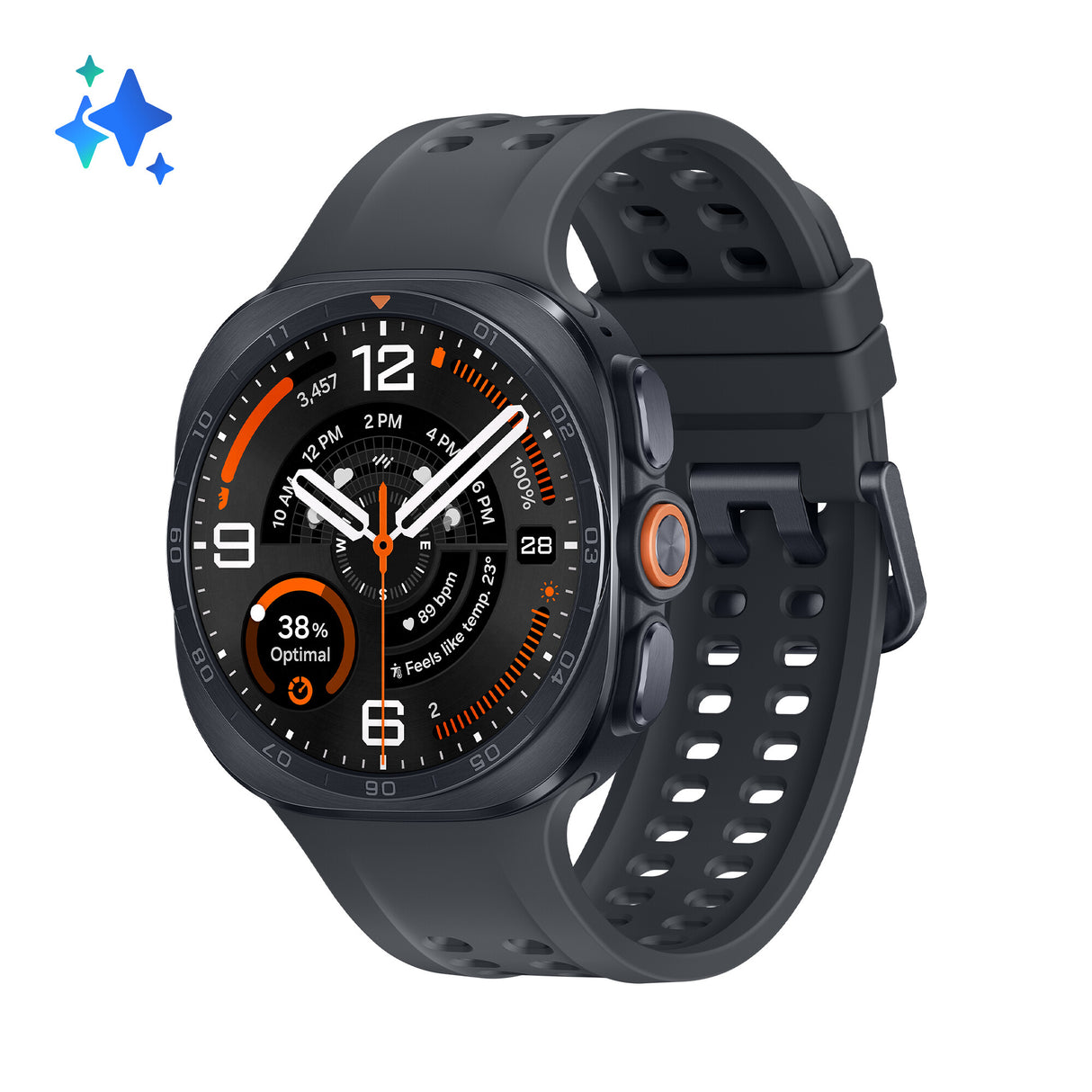 Samsung Galaxy Watch Ultra2 3,81 cm (1.5") AMOLED 47 mm Digital 498 x 498 pixel Berøringsskærm 4G Grå Wi-Fi GPS (satellit)