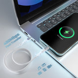 prio MFi hurtigopladersæt (30W dobbelt GaN-oplader + Lightning - USB C-kabel) hvid