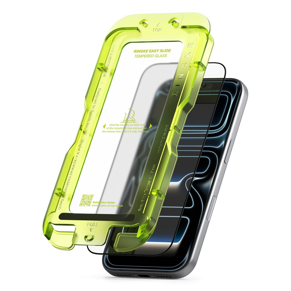 Hærdet Glas Ringke Easy Slide 2 Pack Iphone 17 Pro / 18 Pro Sort