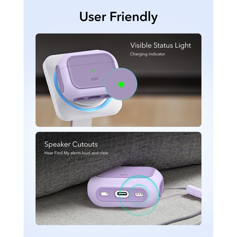 Esr Orbit Halolock Magsafe Apple Airpods Pro 3 Lavendel