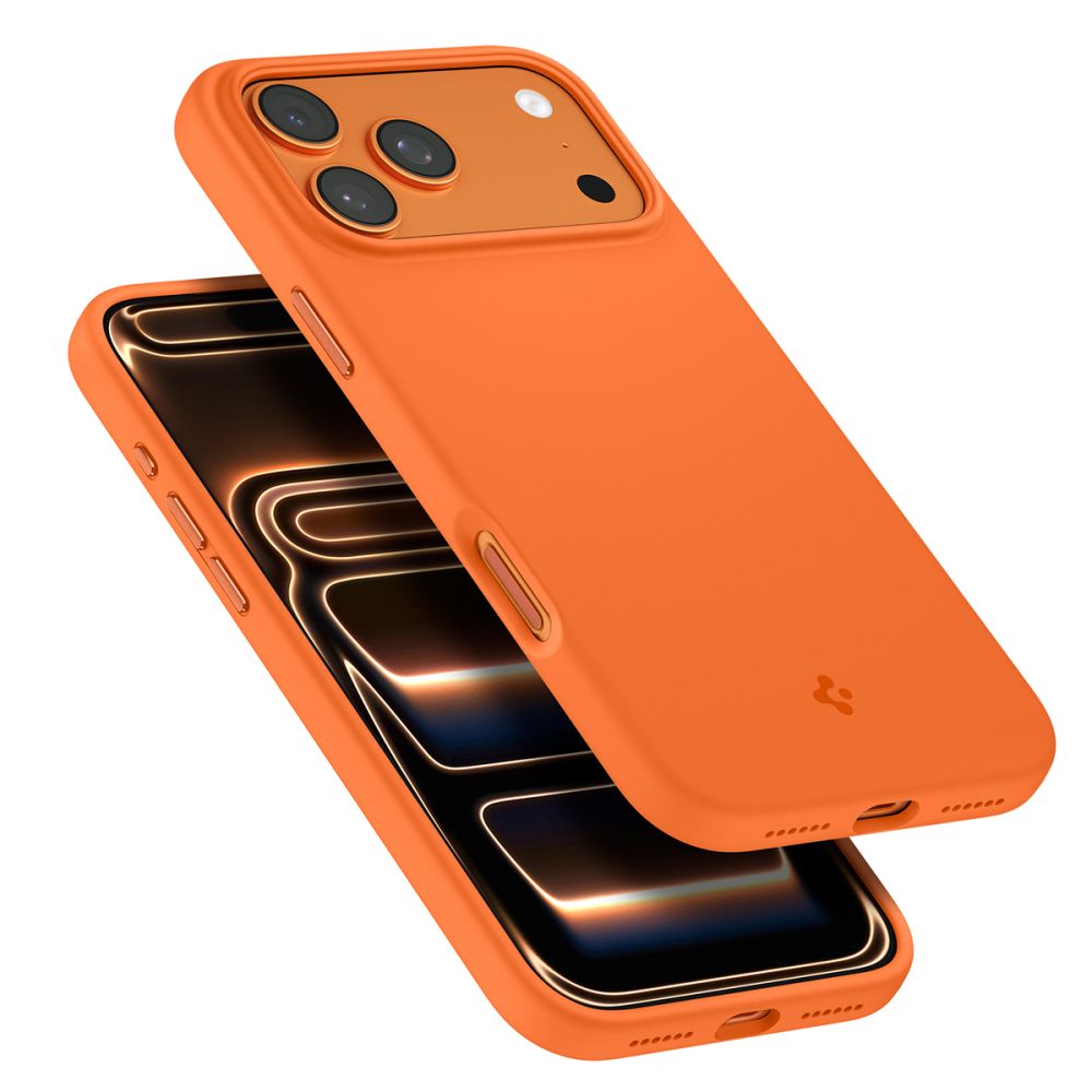 Spigen Silicone Fit Mag Magsafe Iphone 17 Pro Max Cosmic Orange
