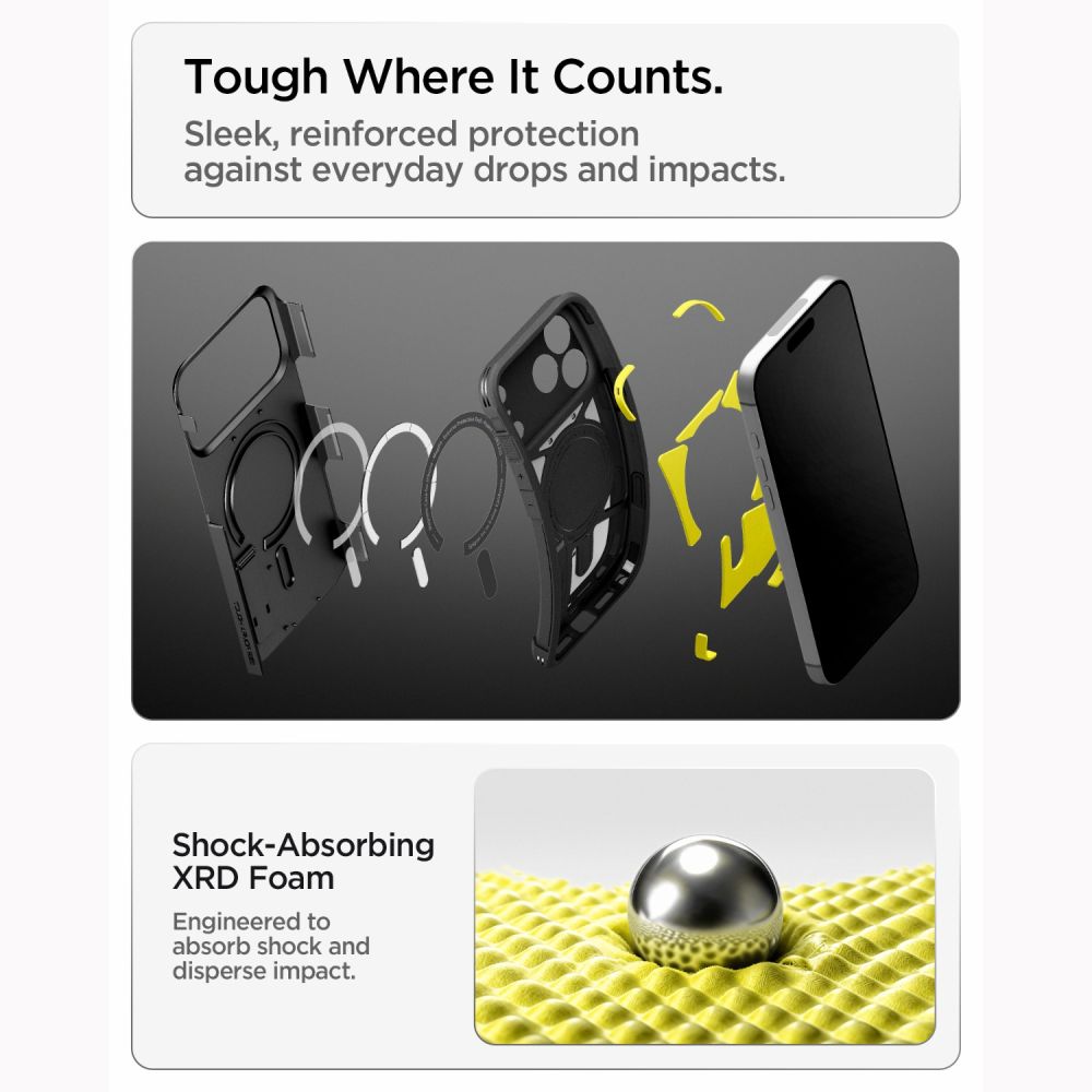 Spigen Tough Armor T Magsafe Iphone 17 Pro Max / 18 Pro Max Sort