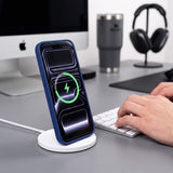 Tech Protect Magone Magsafe Cc + Glas 2 Pak Iphone 17 Pro Max / 18 Pro Max Dyb Blå/Klar