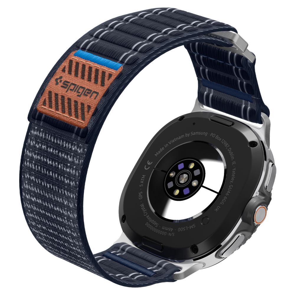 Spigen Wbf0 Band Til Samsung Galaxy Watch 8 / 9 / Classic (40 / 44 / 46 Mm) Marineblå